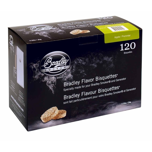 Boite 120 Bisquettes Pomme - Bradley Smoker