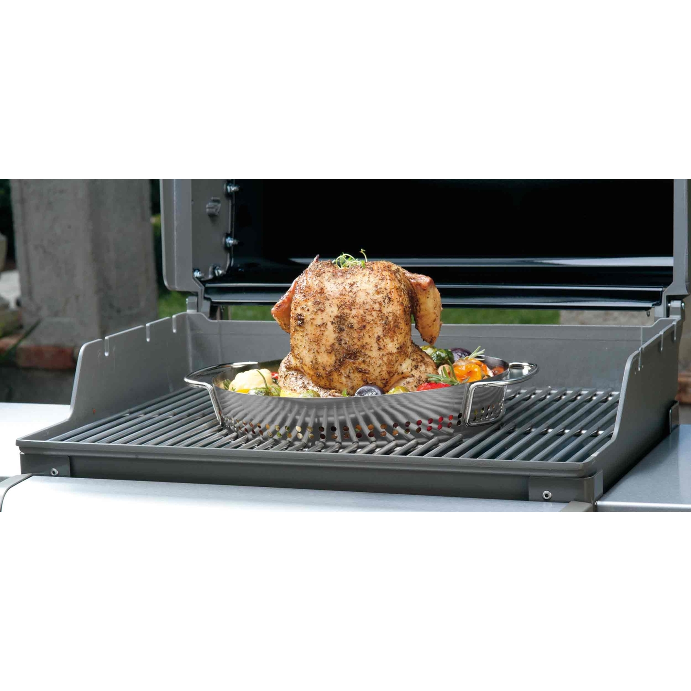 Barbecook Support De Cuisson Pour Poulet En Acier Inox - 27 X 18 Cm, Stable Et Pratique