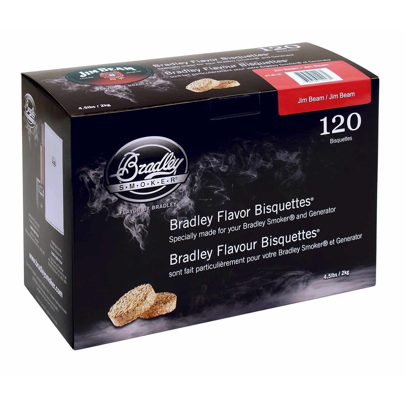 Boite 120 Bisquettes Jim Beam - Bradley Smoker Boite 120 Bisquettes Jim Beam - Bradley Smoker