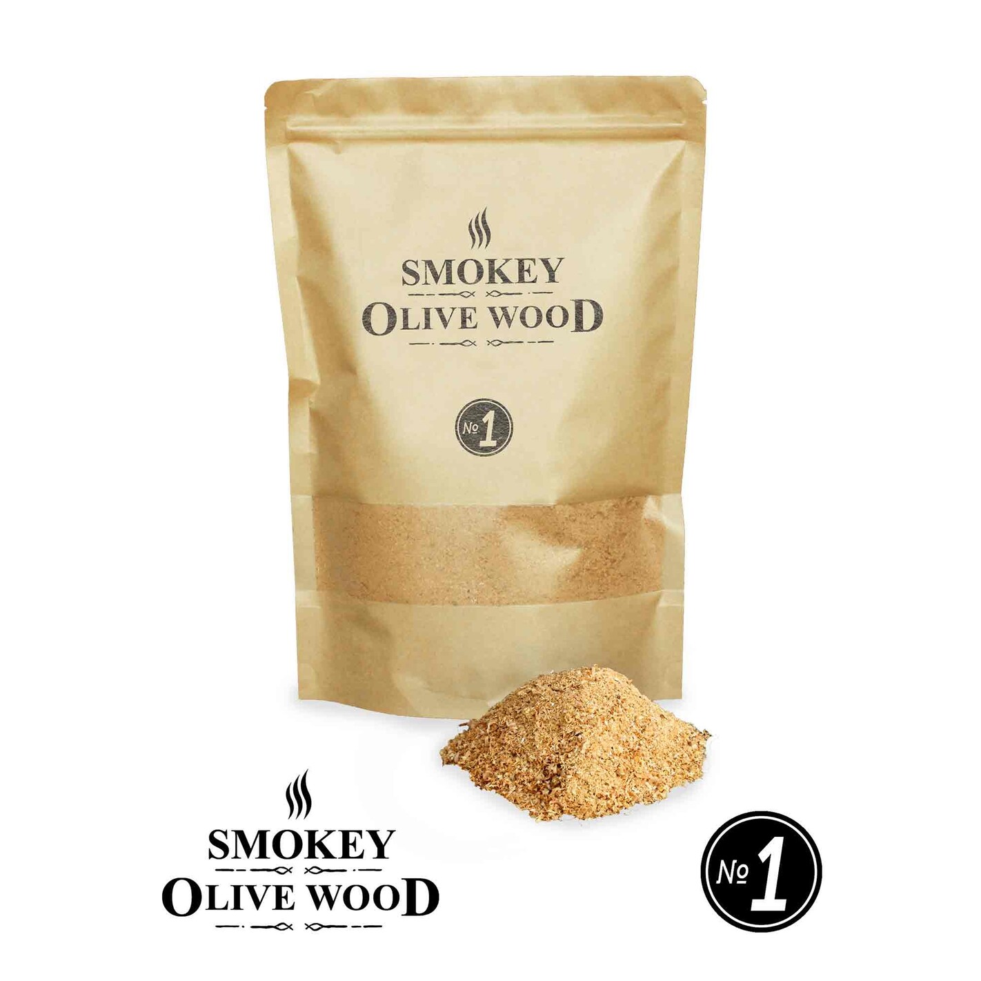 5mm-1cm Smokey Olive Wood 1,7 litres de copeaux de Bois de Noyer pour Fumer Taille des copeaux Nº2 