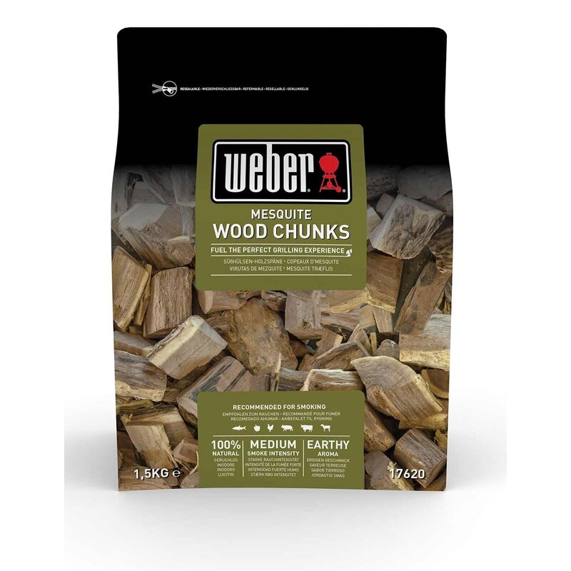 Gros Morceaux de bois de fumage Mesquite Weber Gros Morceaux de bois de fumage Mesquite Weber