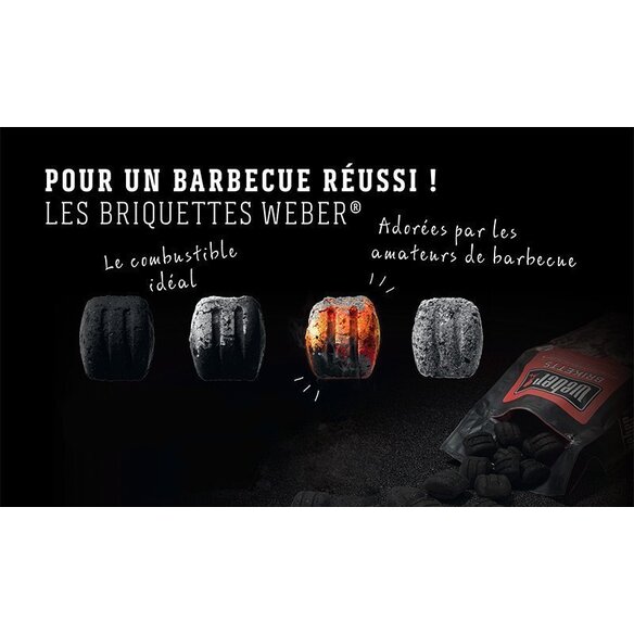 Sac 8 kg briquettes de charbon de bois Weber pour barbecue