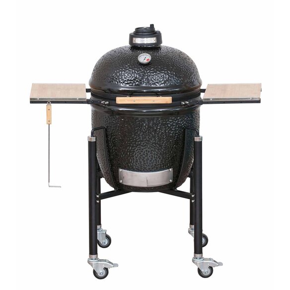 Barbecue kamado BASIC noir sur chariot - Monolith