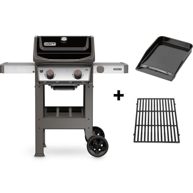 Spirit II E 210 Noir + Plancha émaillée Weber Barbecue à gaz Weber Spirit 2 E 210 Black + Plancha