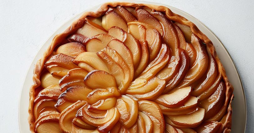 Tarte tatin et sa crème gourmande