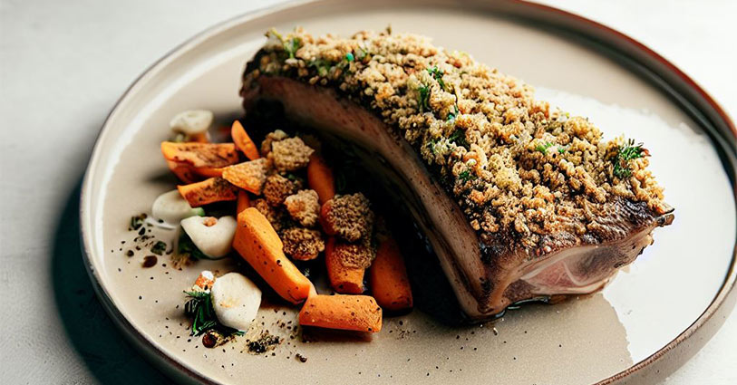 Côte de veau en croûte de pain d'épices