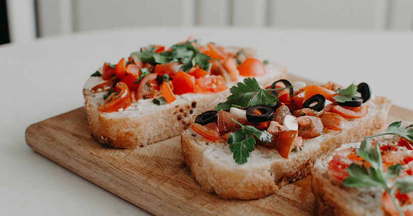 Bruschetta à l’ail confit