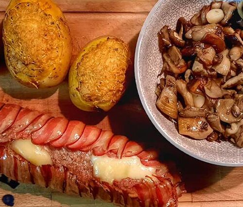 Pain de viande au barbecue et pommes de terre