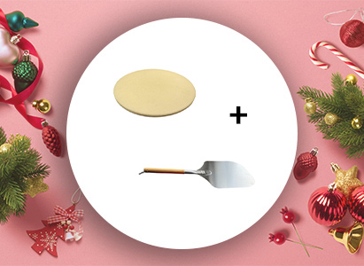 Kit pierre à pizza + pelle à pizza Nordic Flame 