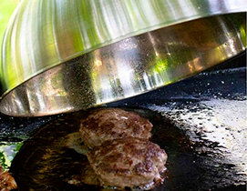 Steak cuisson sous cloche à la plancha