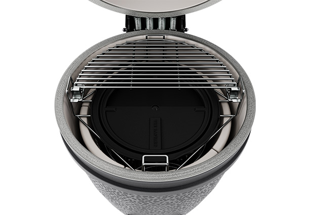 Vue de l'intérieur du kamado Pro Large Solo Graphite