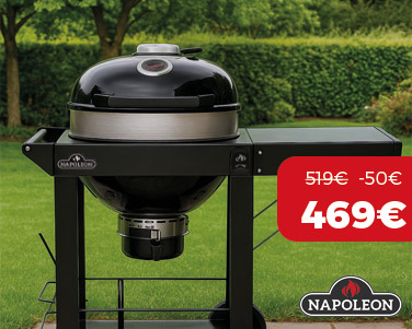 Barbecue charbon Kettle PRO 57 cm sur chariot - Napoléon