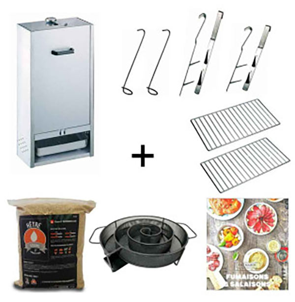 PACK fumoir Acier Aluminé 75 x 39 x 28 cm - PEETZ
