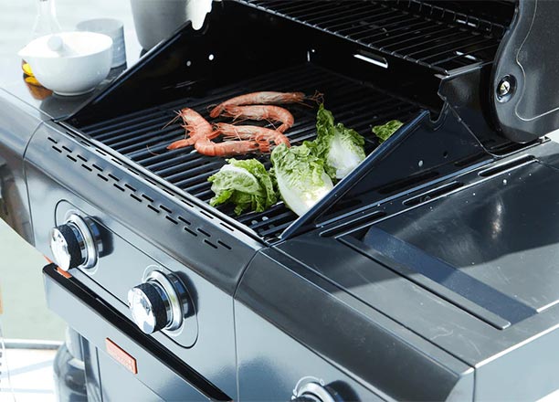 Surface de cuisson du barbecue gaz Siesta 210 Graphite Barbecook