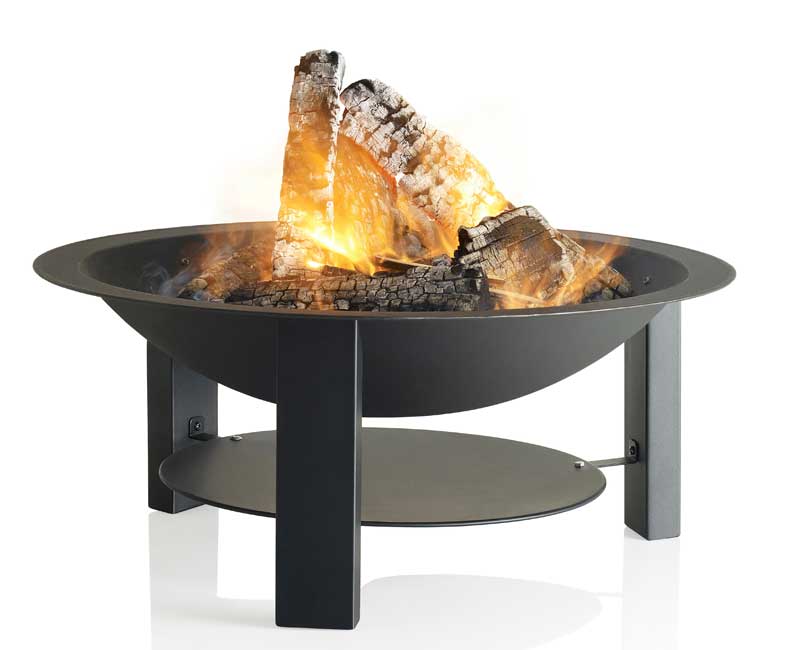 Feu de bois dans le brasero Modern 75 Barbecook