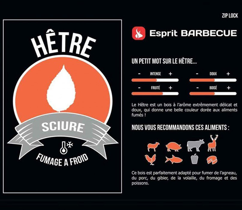 Copeaux de fumage pêcher pour fumage facile à la maison - Spécial Barbecue  - sachet de 900g