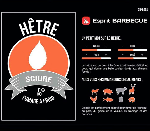 Caractéristiques de la sciure de fumage de Hêtre 1 kg