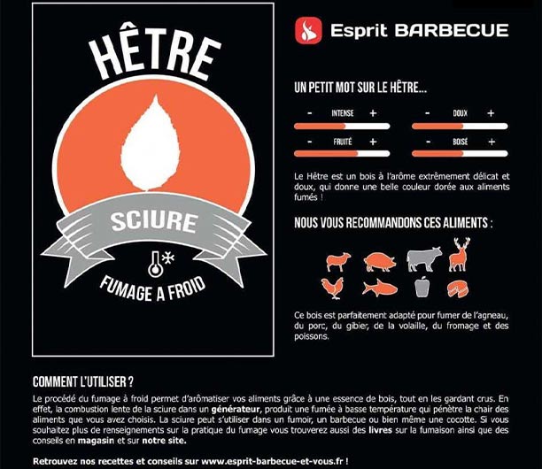 Sciure de bois pour fumage à froid