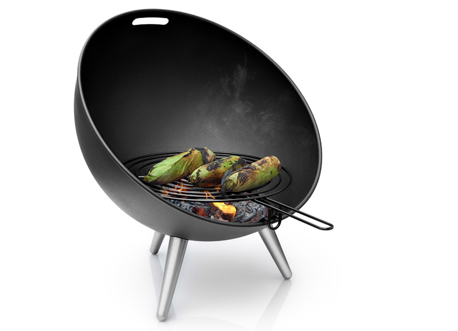 Brasero Fire Globe Eva Solo avec grille de cuisson