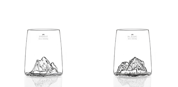 2 verres Topographic à shooters Alaskan Maker