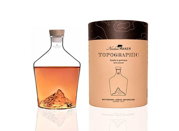 Coffret carafe à spiritueux Topographic Mont Matterhorn Alaskan Maker