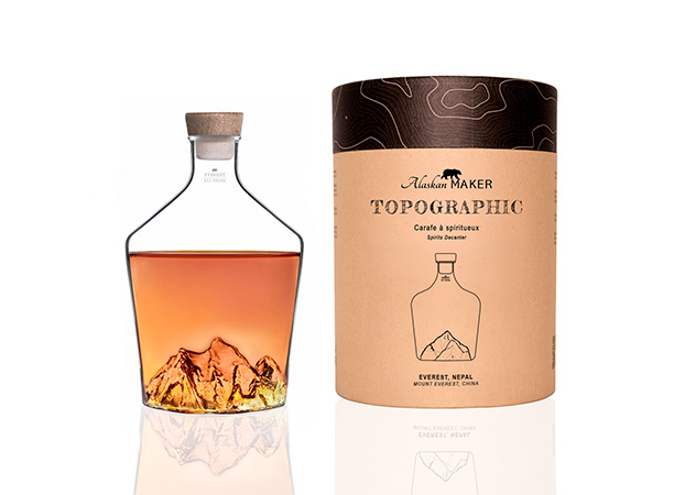 Coffret carafe à spiritueux Topographic Mont Everest Alaskan Maker