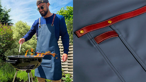 Tablier barbecue n°707 Bleu Marine Alaskan Maker