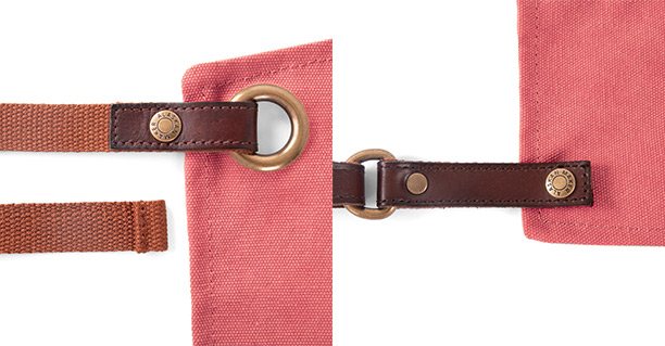 Lanières en cuir du tablier n°325 couleur Terre Sienne Alaskan Maker