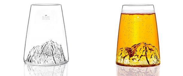 Verre Topographic Mont Blanc vide / rempli