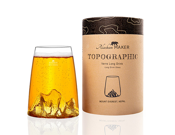 Coffret Alaskan Maker - Verre topographic Mont Everest