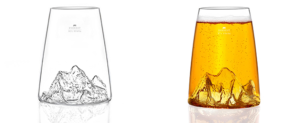 Verre Topographic Mont Everest vide / rempli