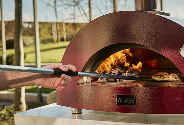 Cuisson au feu de bois dans le four Alfa Moderno 2