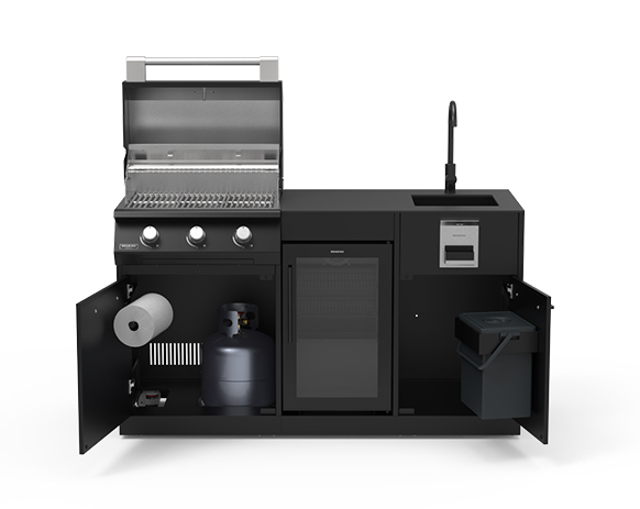 Réfrigérateur, évier et rangements de la cuisine extérieure Lite 300 Brabura