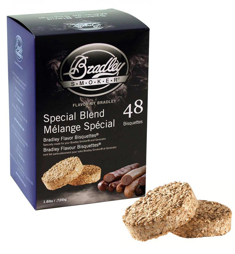 Boîtes de 48 bisquettes Mélange Spécial packaging Bradley Smoker