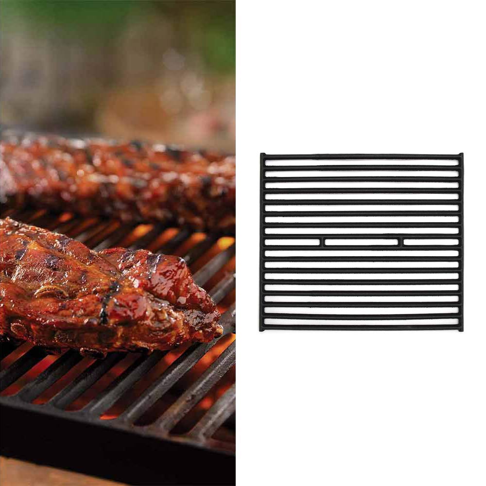 Grille de cuisson en fonte avec viandes pour barbecue gaz Broil King