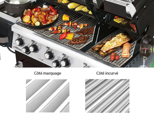 Grille en fonte d'inox barbecue Imperial