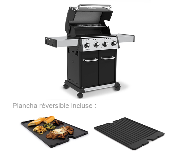 barbecue Baron 420 + plancha incluse réversible