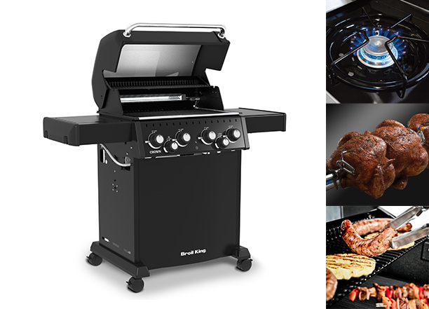 Equipements de cuisson inclus dans le barbecue gaz Crown Shadow 480 Broil King