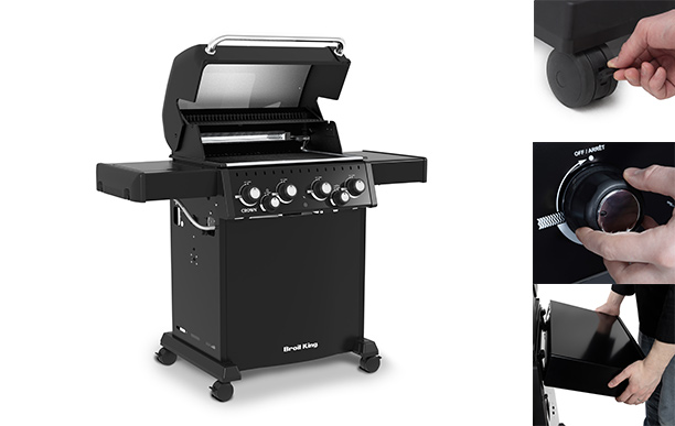 Focus sur les fonctionnalités du chariot du barbecue Crown Shadow 480 Broil King