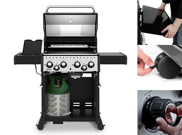 Focus sur les fonctionnalités du chariot du barbecue Crown 490 Broil King