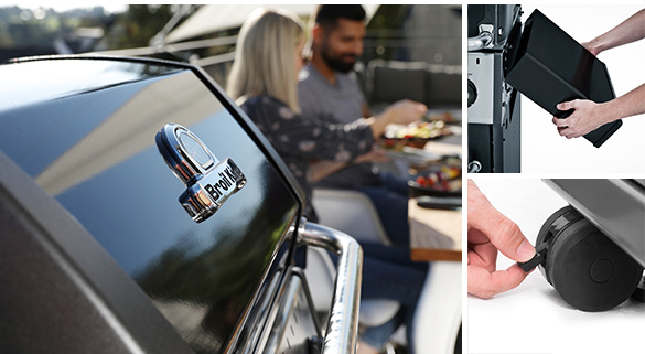 Barbecue gaz sur chariot design et fonctionnel