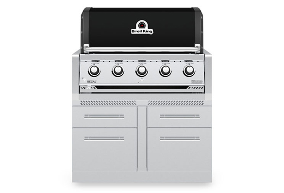 Regal 520 noir encastrable intégré dans élément Buil-In Broil King