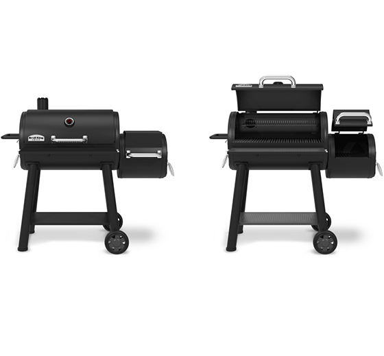 Broil King Barbecue Smoke Offset 500 Façade ouverte et fermée