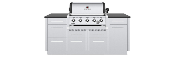 Cuisine extérieure avec barbecue gaz encastrable Imperial S570 Broil King