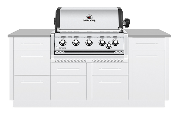 Imperial S 570 Broil King encastré dans une cuisine extérieure