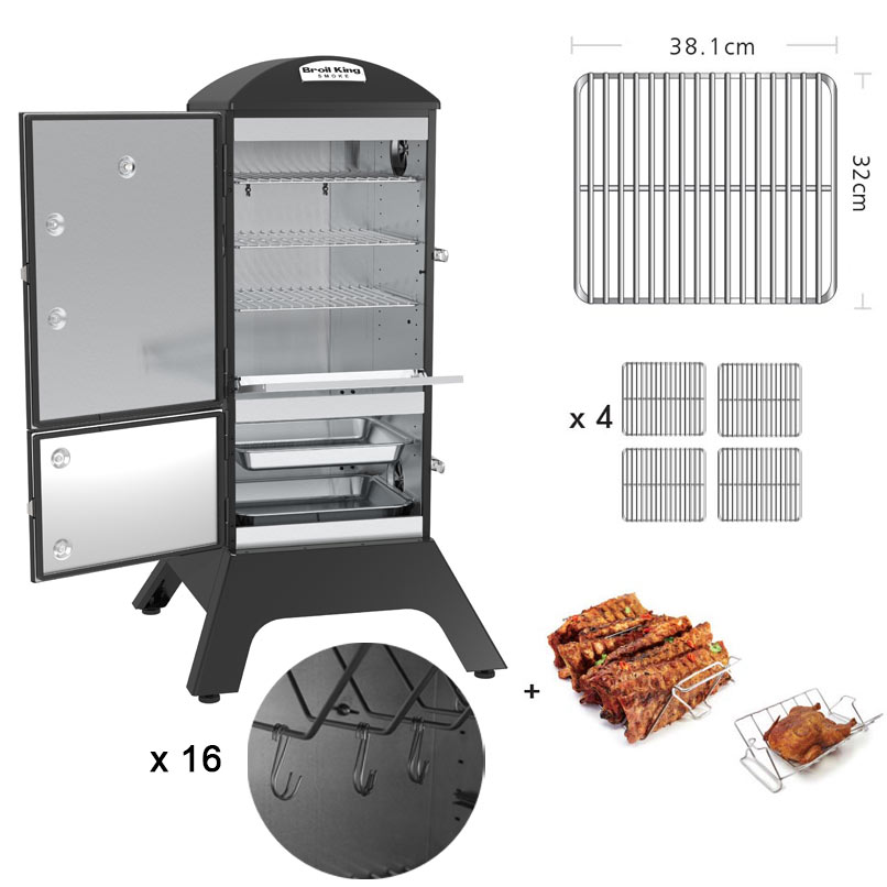 caractéristiques techniques du fumoir Smoke à charbon Broil King