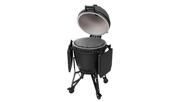 Couvercle ouvert du kamado Core Large Graphite BSTRD