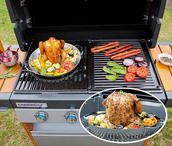 Plat pour poulet Campingaz en inox Culinary Modular - ⌀ 30 cm