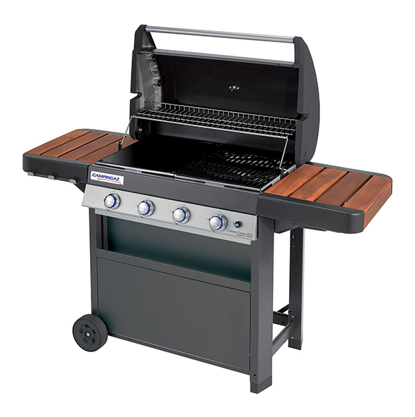 Vue du barbecue 4 Series Classic WLD avec capot ouvert