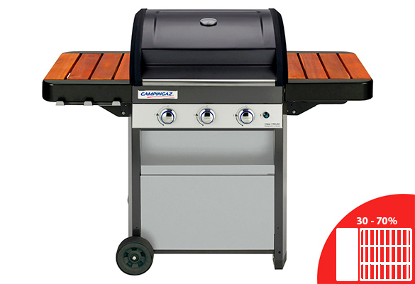 Barbecue gaz Campingaz Classic 3 Serie WLXD + surface de cuisson mixte